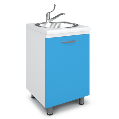 Тумба медицинская с полками под мойку на опорах ТММ-1.0