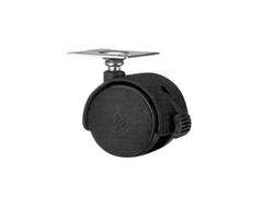 Опора колесная с площадкой со стопором D40 Н55 нагрузка18кг KM-0H-40-D20  GTV