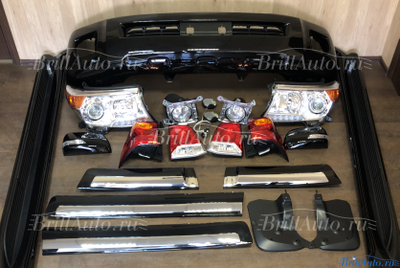 Комплект рестайлинга Toyota Land Cruiser 200 из 2007 в 2012 (Максимальный)