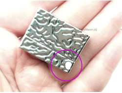 УЦЕНЕННЫЙ ТОВАР! (005) МАГНИТНАЯ ЗАСТЁЖКА ДЛЯ БРАСЛЕТА - 25*3мм - НИКЕЛЬ / МАТОВОЕ СЕРЕБРО