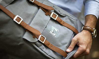 Рюкзак Herschel Little America Grey/Tan Synthetic Leather