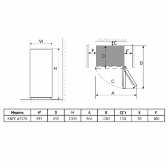 Холодильник Korting KNFC 62370 GW
