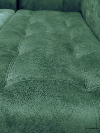 Кухонный Угловой диван "ФОРУМ-5МН" Стандартный велюр Зеленый, правый