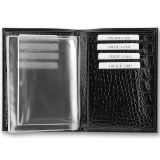 Бумажник водителя QOPER Drive bifold black croco