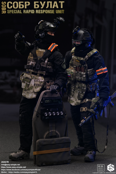 Боец спецназа МВД СОБР "Булат" - Коллекционная ФИГУРКА 1/6 СОБР Булат Special Rapid Response Unit (SOBR) (26067R) - Easy&Simple