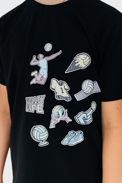 Футболка повседневная Volleylife (со стикерами) детский размер