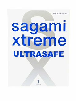 813698 Презервативы Sagami, xtreme, ultrasafe, латекс, 19 см, 5,2 см, 1 шт.