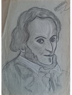 "Никколо Паганини" бумага карандаш Альберти П.Ф. 1930-е годы