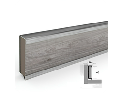 Плинтус из нержавеющей стали Лука Пл 60-2НС.2700.001