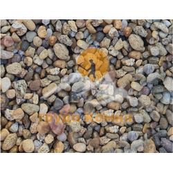 Галька желтая речная, 5-10 мм