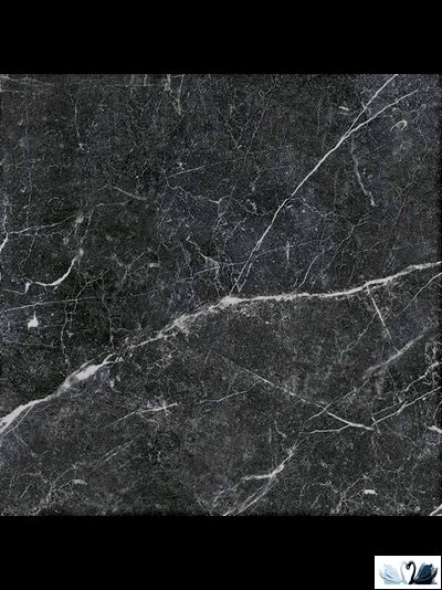 Керамогранит Гранитея Пайер Черный 60 х 60 см матовый мрамор