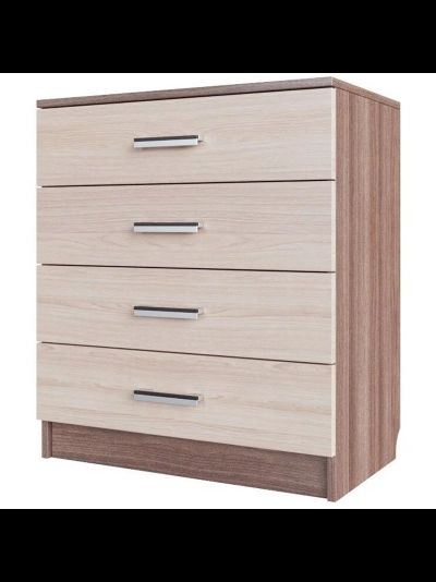 Гармония КМ 601 Комод 4 ящика Ясень шимо темный/Ясень шимо светлый