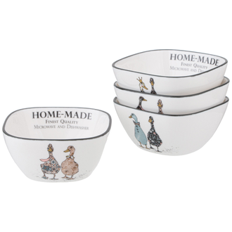 НАБОР САЛАТНИКОВ НА ДЕРЕВ. ПОДСТАВКЕ "ГУСИ" 5 ПР. 30 * 19 * 6,7 СМ