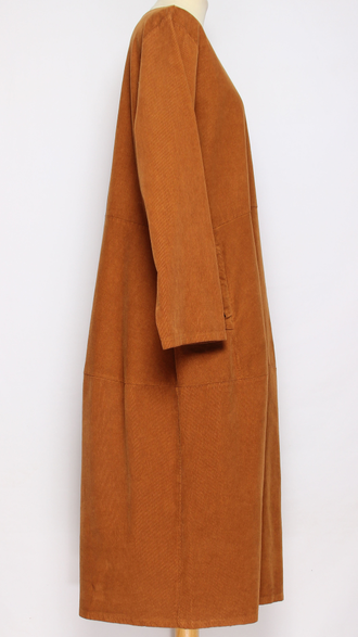 Платье  Бохо "Вельвет-тюльпан плотное1" горчица до р.54