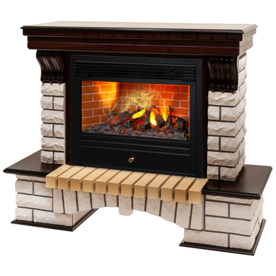 Электрический камин Country AO с очагом 3D Novara 26