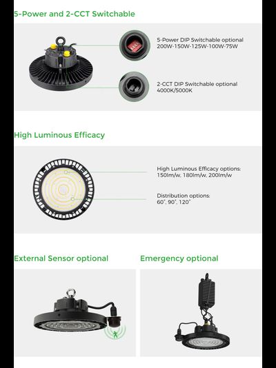 Светодиодное освещение склада High Bay Модель 200вт