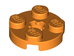 Plate, Round 2 x 2 with Axle Hole, Orange (4032 / 4164243 / 6030521)