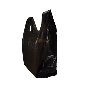 Пакет-майка усиленный ПНД, 30x18x56, черный, 28 мкм, 100 шт