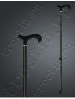 Черная телескопическая трость с регулировкой