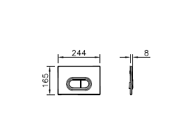 VitrA Панель смыва Loop, цвет глянцевый хром, для инсталляций, 740-0580