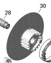 Фланец (щека/шкив) внутренний ведомого вариатора оригинал BRP 420248233/420280235 для BRP Can-Am G1/G2 330/400/450/500/570/650/800/850/1000