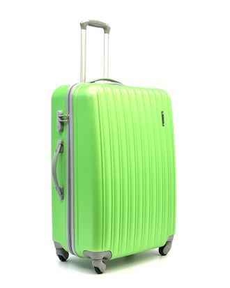 Пластиковый чемодан ABS зеленый размер L