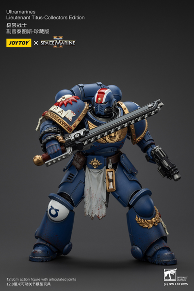 Тит, лейтенант Ультрамаринов (Warhammer 40k, Spacemarine II) - КОЛЛЕКЦИОННАЯ ФИГУРКА 1/18 Ultramarines Collectors Edition - Lieutenant Titus (JT01369) - JOYTOY