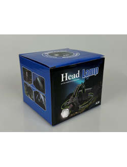 Фонарь налобный #41-TG (холодный свет), в комплекте: сам фонарь, 2 акум.бат и зарядный провод.