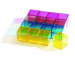 WPL KC2002 Кубики прозрачные &quot;Кристалл Радуга &quot; 16эл., 4 цвета, р-р кубика (5х5х5см)
