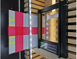 Стекло рифленое Куст бронза