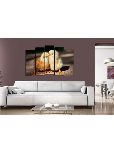 Модульная картина "Два цыпленка"
