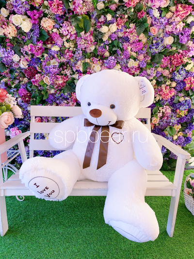 Большой плюшевый медведь 150 см белый Михель