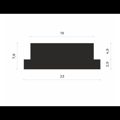 Профиль-слайдер AL-S19 для паза 19.2 мм (0.2 м) от 0.1 до 3 метров