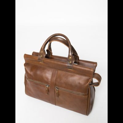 Кожаный саквояж Monvalle Premium brown (арт. 4046-63)