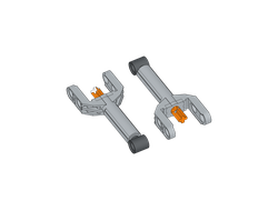!АНАЛОГ! Technic Linear Actuator Mini with Dark Bluish Gray Head and Orange Axle, Light Bluish Gray (92693c01 / 4612100 / 6221464) / 2 шт.
