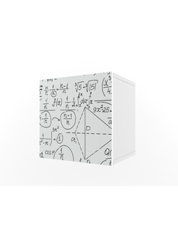 Полка куб с фасадом НЬЮ ТОН ГРЭЙ