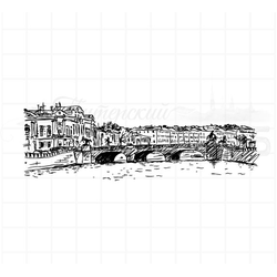 Штамп для скрапбукинга Аничков мост, виды Питера