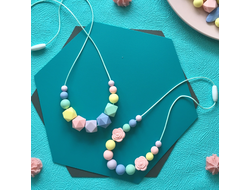 Радуга пастельная мама+дочка