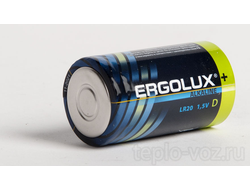 Батарейка алкалиновая Ergolux LR20 BL2