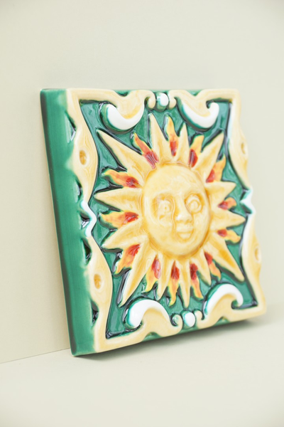 Солнце цветное (керамическая плитка)