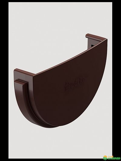 Заглушка желоба Docke Standard Ø120 мм, цвет: Тёмно-коричневый