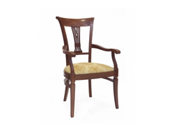 Атей 2 — стул с подлокотниками с резной спинкой