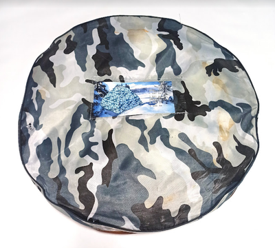 Палатка зимняя автомат камуфляж с дном 2,0м*2,0м*1,35м  (Брак-ржавчина от неправильного хранения или проблемы с собачкой)