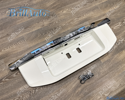 Накладка на багажник Toyota Prado 150 13-17 белая +хром