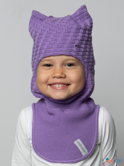 Шапка-шлем 24201-05 х/б подклад, фиалковый 52-54