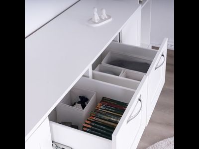 Сириус Тумба 4 двери и 2 ящика 1560х946х412 белый
