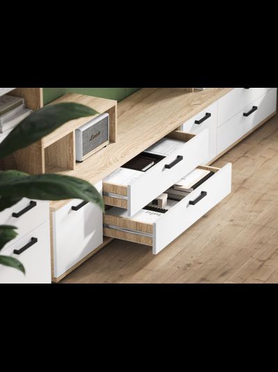 Санса ТВ-01 Тумба под ТВ Сонома/Белый