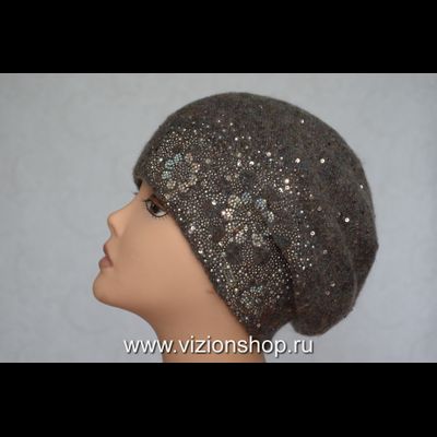 Вязаный берет зима 2019 - 2020 для женщин Vizio Италия фото итальянских головных уборов 2020