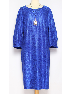 Платье"Кружевное"  укороченное электрик р.54,56