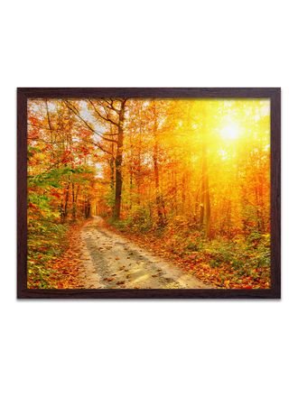 Картина в раме для декора 102кор 40*50 "Восход солнца в лесу".